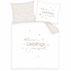 Babybest® Bettwäsche Kleiner Lieblingsmensch Beige 80 X 80 Cm