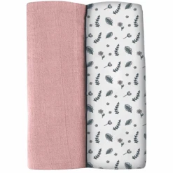 BEABA® 2-er Set Spucktücher Mirage Altosa/Blumenfeld 120 X 120 Cm