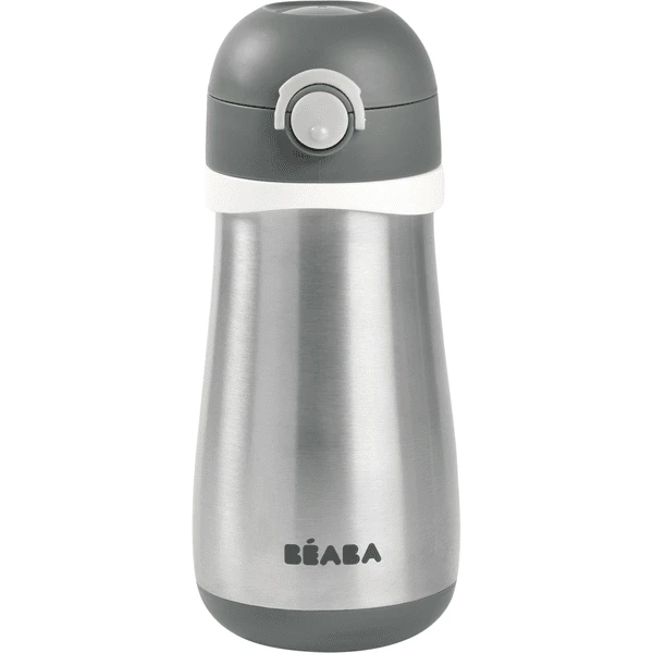 BEABA® Strohhalmbecher Aus Edelstahl 350ml - Mineralgrau 3 BEABA® Strohhalmbecher Aus Edelstahl 350ml - Mineralgrau