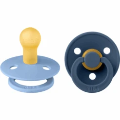 BIBS® Schnuller Colour Sky Blue Und Steel Blue 0-6 Monate, 2 Stk.