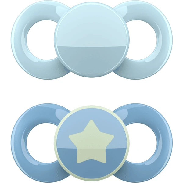 Dentistar Schnuller Day & Night Set, Blau & Sterne 0-6 Monate 3 Dentistar Schnuller Day & Night Set, Blau & Sterne 0-6 Monate