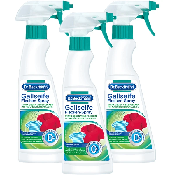 Dr. Beckmann Gallseife Flecken-Spray, 3x 250 Ml 3 Dr. Beckmann Gallseife Flecken-Spray, 3x 250 Ml