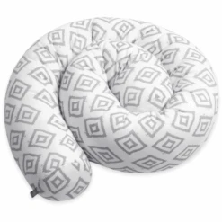 Emma & Noah Bettschlange Rauten Grau