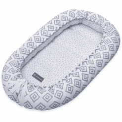 Emma & Noah Kuschelnest Rauten Blau