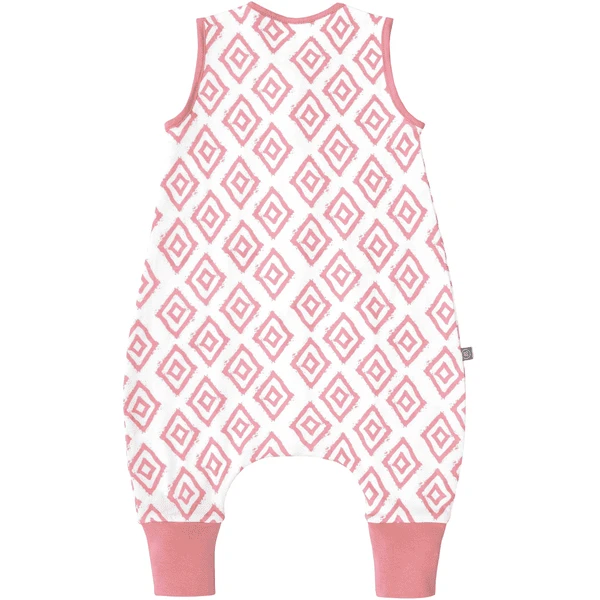 Emma & Noah Schlafsack Mit Füßen Rauten Rosa 4 Emma & Noah Schlafsack Mit Füßen Rauten Rosa – Bild 2