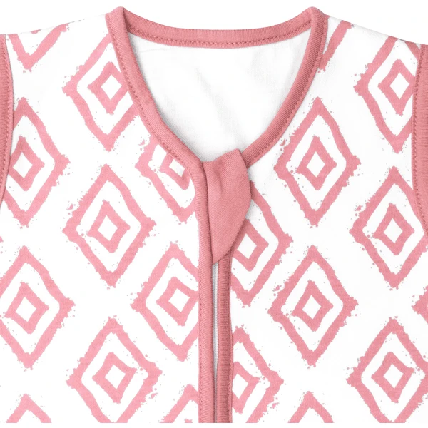 Emma & Noah Schlafsack Mit Füßen Rauten Rosa 7 Emma & Noah Schlafsack Mit Füßen Rauten Rosa – Bild 5