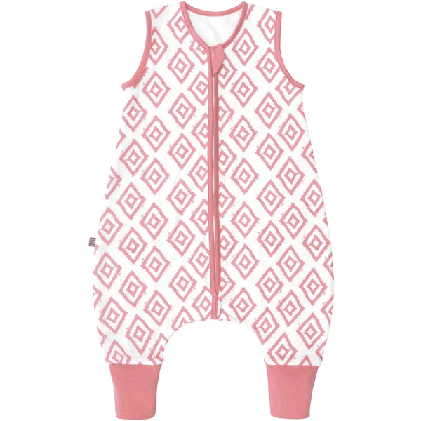 Emma & Noah Schlafsack Mit Füßen Rauten Rosa 3 Emma & Noah Schlafsack Mit Füßen Rauten Rosa