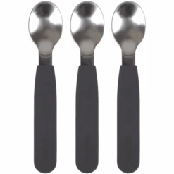 Filibabba Löffel Aus Silikon 3er-Pack, Stone Grey
