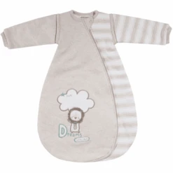 JACKY Schlafsack 60g Wattiert Abnehmbare Ärmel LITTLE LION Beige-mlange/ringel