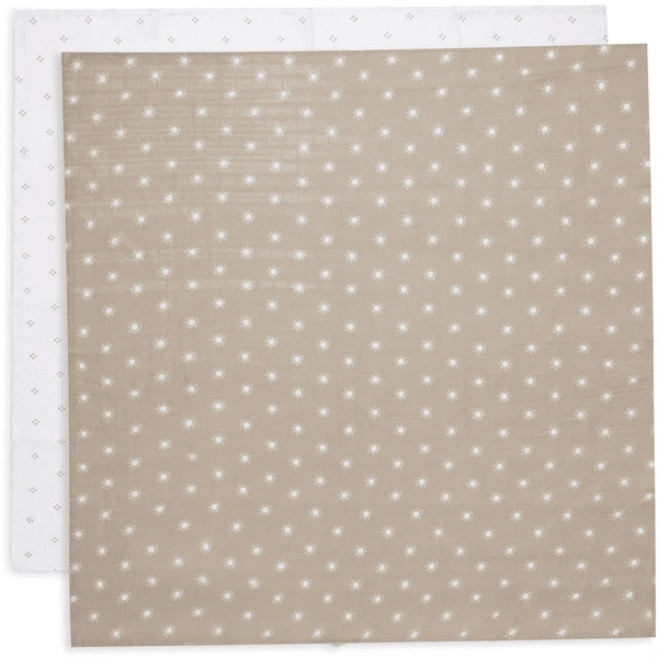 Jollein Mulltuch Musselin 70x70cm 2er-Pack Pointelle Sun Biscuit 2 Jollein Mulltuch Musselin 70x70cm 2er-Pack Pointelle Sun Biscuit