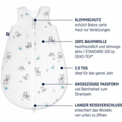 JULIUS ZÖLLNER Jersey Schlafsack Fuchs & Elch -Kinderwelt Verkauf julius zoellner jersey schlafsack fuchs elch a283916 1