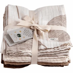 Lullaby Planet Musselin Swaddle Hazelnut Brown 65x65cm