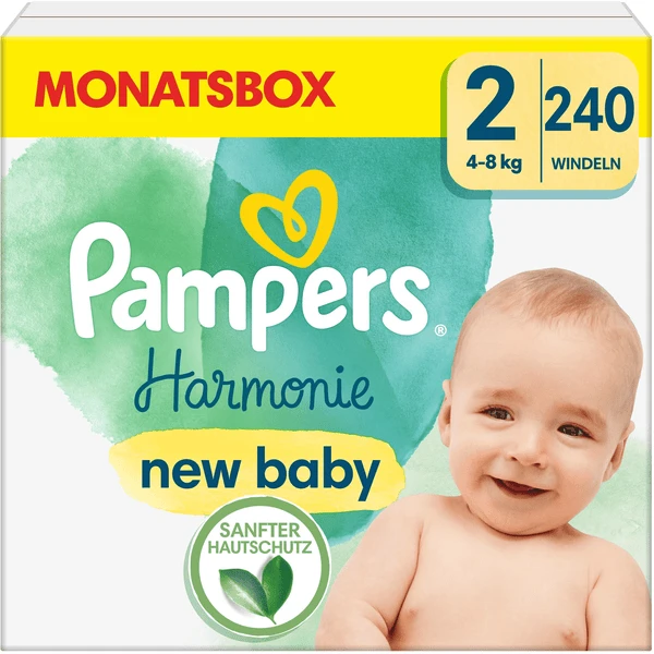 Pampers® Pampers Harmonie Gr. 2, 4kg - 8kg, Monatsbox (1x240 Windeln) 3 Pampers® Pampers Harmonie Gr. 2, 4kg - 8kg, Monatsbox (1x240 Windeln)