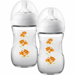 Philips Avent Natural Flasche SCF070/20, 260ml, 2 Stück, Tiger