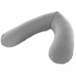 THERALINE Das Original Stillkissen Inkl. Bezug Melange Mittelgrau Bambus-Kollektion