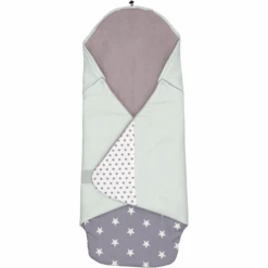 ULLENBOOM® Einschlagdecke Mint Grau 98 X 98 X 2 Cm