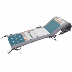 Ullenboom Patchwork-Nestchen Für Babybett 140x70 Cm Waldtiere Petrol (210 Cm Kopfbereich)
